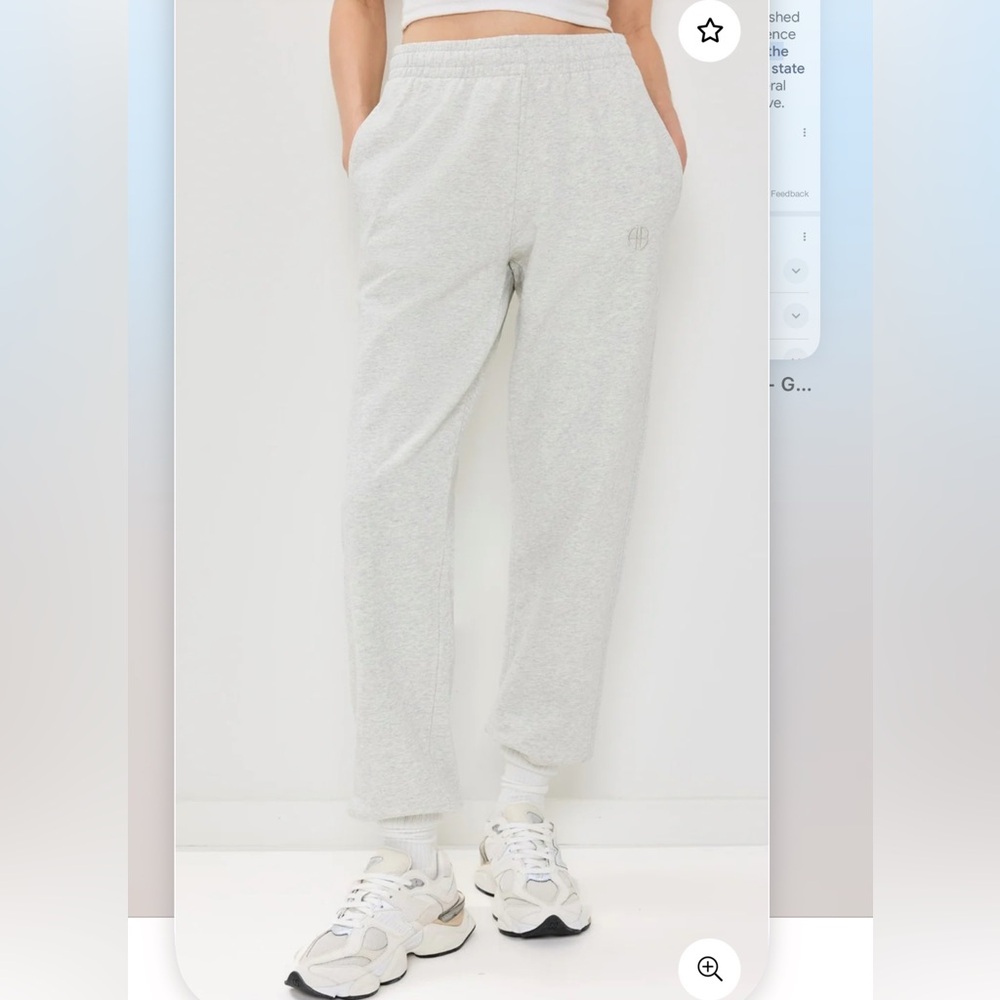 Anine Bing Karter Joggers in Heather Grey.  NWT. XS.